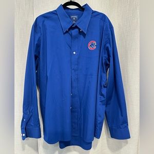 Long Sleeve Blue Chicago Cubs Shirt